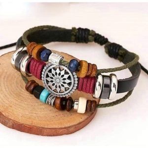 Vintage Bohemia Beaded Bracelet, Multilayer Hand Woven Wristbands